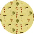 thumbnail image 1 of Ahgly Company Machine Washable Indoor Square Transitional Orange Gold Area Rugs, 3' Square, 1 of 7
