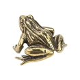 thumbnail image 1 of Antique old copper frog small ornaments creative handmade solid brass ornament, 1 of 12