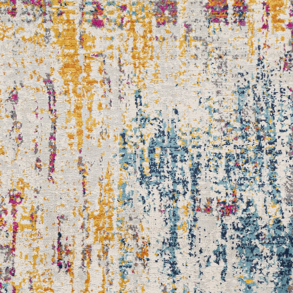 Livabliss Area Rugs for Living Room, 7x9 Floransa Modern Gray Rug, Bedroom Dining Room Home Decor Stain Resistant Carpet (6'7" x 9')