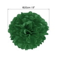 thumbnail image 2 of Uxcell 8" Pompones de Papel de 20 cm para Decoración de Bodas y Fiestas, Paquete de 5 en Verde Oscuro, 2 of 6