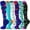 Purple Blue Black, variant on 6 Pairs Medical Sport Compression Socks - 15-20mmhg Graduated Knee-High Support for Men & Women, Ideal for Soccer, Running, and Nurses