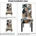 thumbnail image 6 of Chair Covers for Dining Room 4 Pack, Solid Stretch Dining Chair Covers, Washable Kitchen Slip Covers, Parson Chair Covers Set of 4 (Colorful Geometry Fragment, 4 Pack), 6 of 6