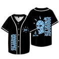 thumbnail image 2 of Jay Wheeler TRAPPii Tour Merch Jersey Summer Women Men Fashion Casual Short Sleeve T-shirts Baseball Jacket, 2 of 3