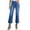 *Blue, variant on ClodeEU Women's High Rise Cropped Flare Jeans,Trendy Button Fly Capri Denim Pants with Pockets Blue,Women's Plus S