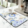 thumbnail image 2 of Daisy Floral Coffee Drying Mat Absorbent Diatom Mud, Heat Resistant, Suitable for Kitchen Counters, Dish Drainer & Small Drying Rack Mat, 19.5x12in, 2 of 7