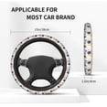 thumbnail image 5 of Elastic Steering Wheel Cover, bag ruler pen Print Stretch Thickening Car Steering Wheel Cover Women Men, Steering Wheel Protector Universal 15 in, 5 of 7
