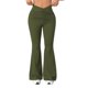 thumbnail image 1 of Pantalones largos ligeramente acampanados con cintura en V para mujer, ideales para el verano, 1 of 8