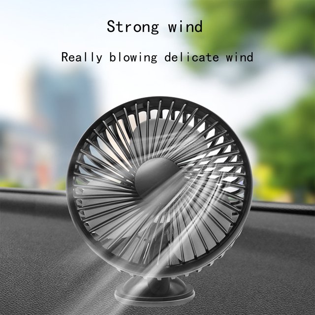 HOARBOEG Car Fan USB Fan , 360° Rotation Clip Fan for Vehicle Circulation, 3 Wind Speed Conditioner Coolings Fan for Car Truck SUV RV Outdoor, Black Feature: Make You Cool Clearance Black