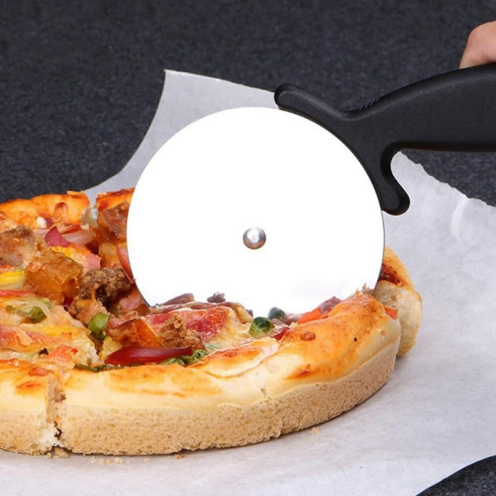MEROTABLE Stainless Steel Pizza Single Wheel Cutter Pizza Tool Diameter  9.7cm Household Pizza Knife Cake Cutting Tools Kitchen Accessories 