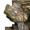 thumbnail image 4 of Alpine Corporation Rainforest Rock Tiered Water Fountain with 6 White LED Lights, 4 of 12