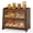 Brown, variant on Double Layer Bread Box for Kitchen Countertop Large Bread Container with Acrylic Door Wooden Farmhouse Style Bamboo Bread Holder 15.7 L x 9.5 W x 13 H