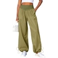 thumbnail image 3 of High  Waist Women Casual Wide Leg Pants Straight Drawstring Sport Trousers, 3 of 7