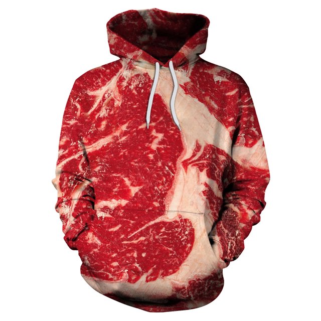 Sudadera con capucha para hombre y mujer, jersey de manga larga con estampado 3D de comida, ropa de calle Unisex para Halloween