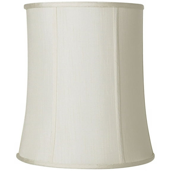 Imperial Shade Creme Medium Deep Drum Lamp Shade 12" Top x 14" Bottom x 16" High (Spider) Replacement with Harp and Finial