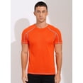 thumbnail image 3 of Manyakai Men's Workout Swim Shirts Quick Dry Beach Pool T-Shirt Rash Vest Athletic Exercise Muscle Orange 4XL, 3 of 5