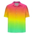 thumbnail image 4 of Men's Striped Shirts Casual Short Sleeve Button Down Summer Hawaiian Shirts, 4 of 4