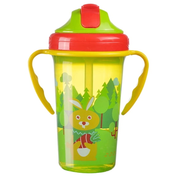 Oimcto Green Children's Sippy Cup,Spring Park Double Handle Kids Water Bottle with Lid for Toddler Kids,Spring Park Kids Water Bottle with Leak-Proof Lid - Bpa-Free Training Cup for Boys & Girls