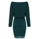 thumbnail image 4 of Vestido sin espalda para mujer Traje diario de corte holgado con cuello oblicuo para niña picante Ygjytge Verde T L para Mujer, 4 of 9