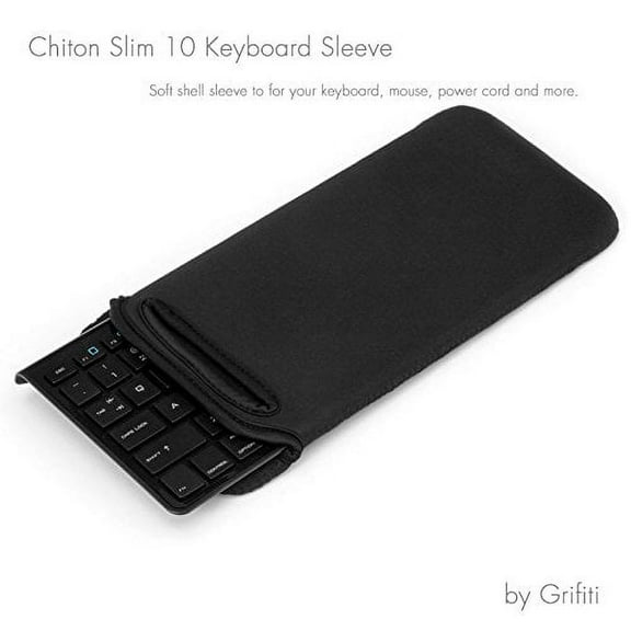 GRIFITI Chiton Slim 10 5 x 10 inch Keyboard Sleeve Extremely Small Keyboards and Accessories Has Extra Pocket