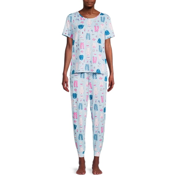 Secret Treasures Women's and Women's Plus T-shirt and Joggers Pajama Set, 2-Piece