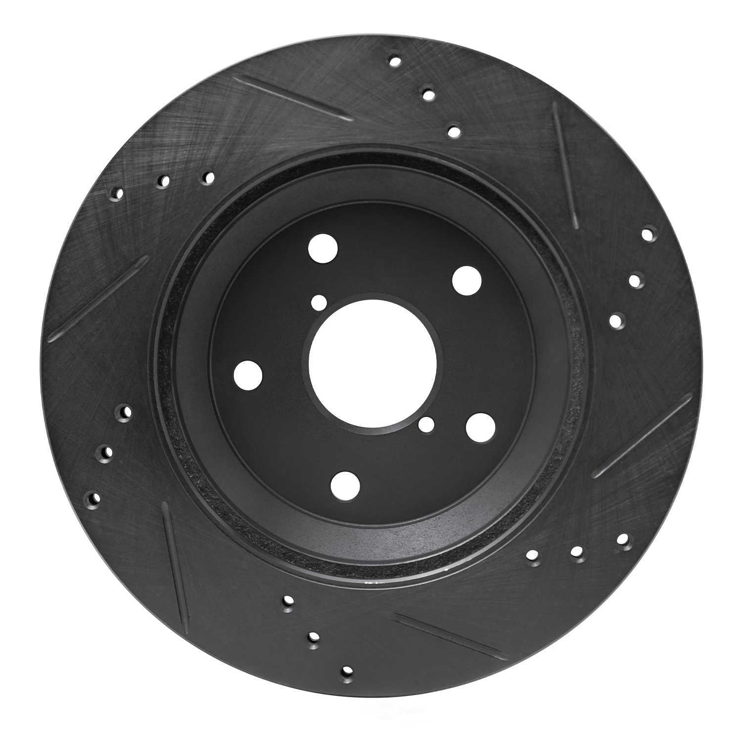 Dynamic Friction Company 633-13046L DFC Brake Rotor - Drilled And Slotted - Black