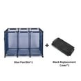 thumbnail image 2 of Yescom Pool Floats Storage Bin Mesh Rolling Cart 10 Wheels Metal Frame 49" L x 30" W x 61" H with Black Cover Net Replacement, 2 of 9