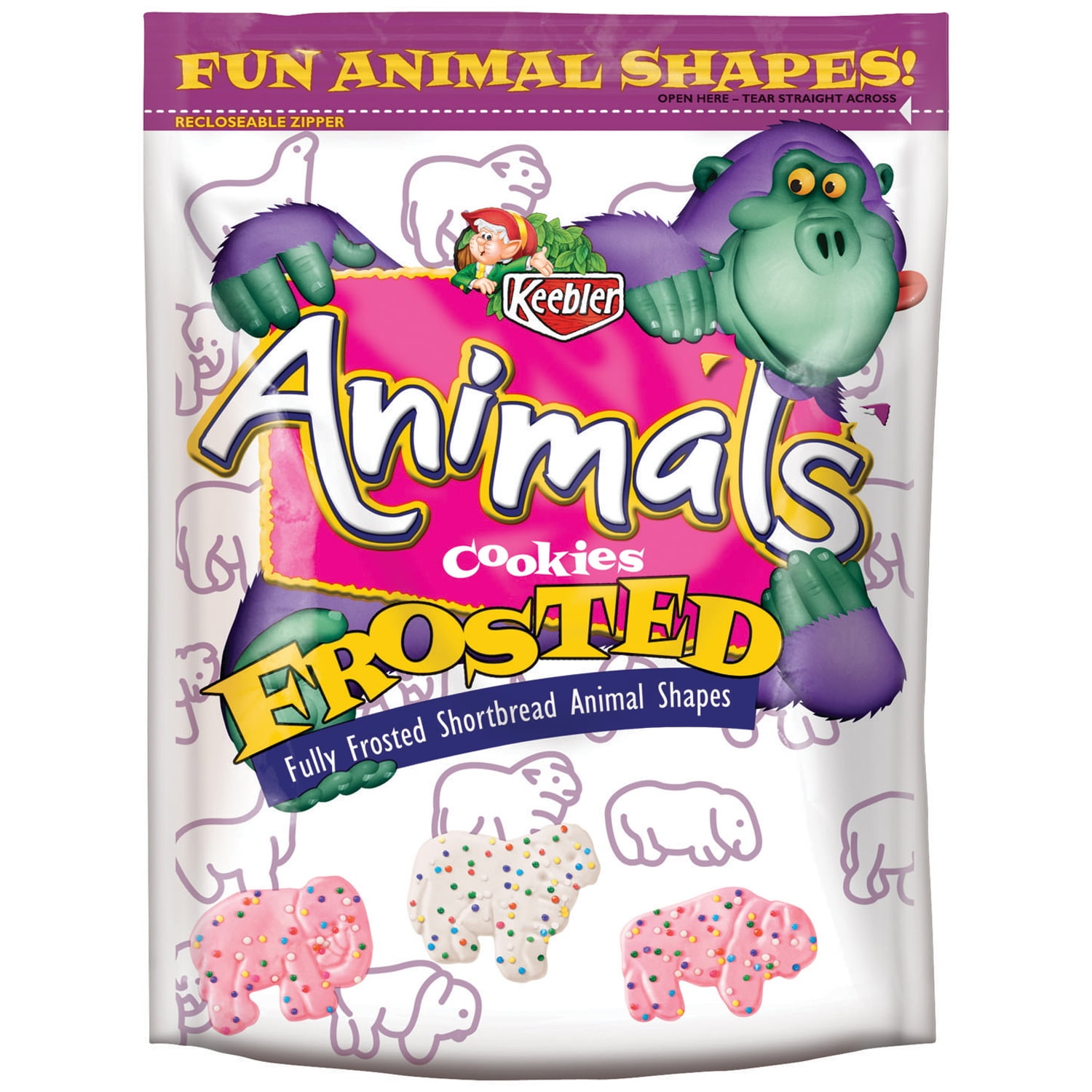 Keebler Frosted Animal Shortbread Shape Cookies, 13 oz by Kellogg Company