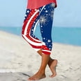 thumbnail image 5 of Cavosen Independence Day Capris for Women Relaxed Plus Size Cropped Legging Slim Pants Red White and Blue Print Lightweight Yoga Vintage Pants, 5 of 5