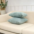thumbnail image 5 of TEVEQ Decorative Throw Pillow Covers 20x20 Set of 2, Soft Plush Flannel Double-Sided Fluffy Couch Pillow Covers for Sofa Living Room Home Decor, Khaki, 5 of 9