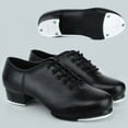 thumbnail image 7 of Wdgfv Kids Boys PU Leather Lace Up Tap Shoe Dance Shoes for Boys and Girls Older Children Dance Shoes Black 11.5-12 Years, 7 of 7