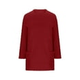 thumbnail image 3 of BFHHYA Girls Fuzzy Pullover Top Mid-Length Long Sleeve Crew Neck Sweatshirt Solid Basic Top for Fall Winter Layering Coats (5-15Y), 3 of 7