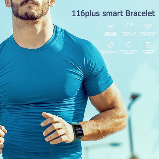 2 uds pulsera inteligente táctil Fitness Tracker Monitor de ritmo cardíaco reloj deportivo