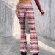 thumbnail image 2 of Gibobby Yoga leggings Pantalones de pierna ancha de baile ajustados para mujer, pantalones de cintura alta informales con parte inferior de campana,(Rosa,M), 2 of 4