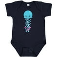 thumbnail image 3 of Inktastic Blue Jellyfish, Cute Jellyfish With Pink Ribbons Girls Baby Bodysuit, 3 of 5