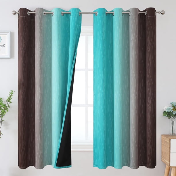 Cortinas Estelar Textiler Ombre Blackout Thermal 132 x 160 cm