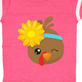 thumbnail image 4 of Inktastic Thanksgiving Turkey, Turkey With Sunflower Boys or Girls Baby Bodysuit, 4 of 5