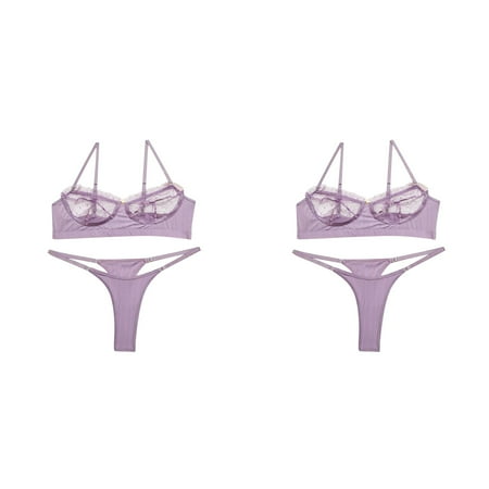 2 Pack Set Women Bra Lingerie Belt Nightwear Lace Push Underwear Garter Up Lace Pajama Set for Women plus Underwear 34 Lace Floral Lingerie Set Finger Underwear Think Undies Ballroom Briefs Big