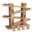 thumbnail image 1 of serony Voiture de Course en Bois Jouet de Rampe à Rétrofriction, 1 of 9