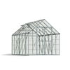 Palram - Canopia Snap & Grow 8' x 12' Polycarbonate/Aluminum Walk-In Greenhouse – Silver - with 2 Roof Vents