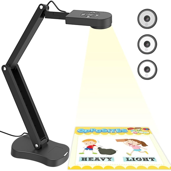 Cámara de documentos PAKOTOO USB de 8 MP para profesores A3 A4 con micrófono dual