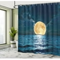thumbnail image 5 of Ambesonne Ocean Shower Curtain, Magic Super Moon Design, 69"Wx84"L, Yellow Navy, 5 of 5