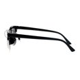thumbnail image 3 of SA106 Kids Size Boys Half Horn Rim Hipster Retro Sunglasses Black Silver, 3 of 4