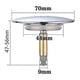thumbnail image 2 of Bette Bath Stopper, 70 Mm, With Double Seal, Height Adjustable, Universal Bath Stopper, Sink Valve, Hardened Brass With Chrome Finish, Rust Proof Bat_, 2 of 5
