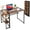 Brown, variant on QinaQin 35-Inch Folding Computer Desk with Storage Shelves, Space-Saving, Sturdy and Durable, No Assembly Required