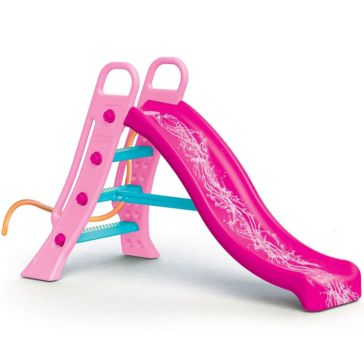 Dolu: Big Water Slide - Unicorn - Pink & Blue, Hose Hookup, 3 Step Ladder, Wet & Dry, Indoor-Outdoor, Plastic Playground Equipment Toy, Kid-Toddler 2+
