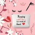 thumbnail image 6 of Nurse Life Gift Nurse Appreciation Gift Nursing Is a Work Of Heart EKG Heartbeat Nursing Makeup Bag Medical School Student Graduation Gift, 6 of 7