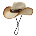 thumbnail image 4 of jiaxiM Wide Brim&nbsp;Hats for Women Unisex Panama Jazz Wide Brim Straw Hat for Men Women Beach Outdoor, 4 of 4
