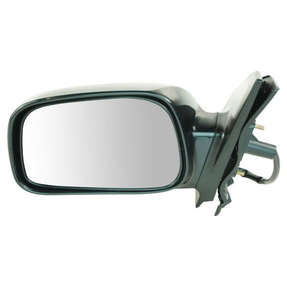 TRQ New Side View Power Mirror Smooth Black Driver Left LH for 03-08 Toyota Corolla