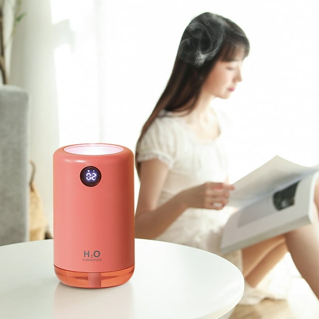 SuoKom Portable Humidifier 500Ml Small Cool Mist Humidifier Usb Desktop Humidifier for Bedroom Office Home 2 Mist Modes Super Quiet