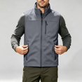 thumbnail image 5 of WRKEKC Softshell Vest for Men Stand Collar Zip-Up Multi Pocket Windproof Sleeveless Outerwear for Hiking and Daily Outfits, 5 of 9